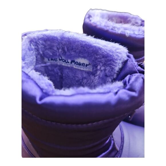 The Doll Maker Purple Snow Boots Kids Size 8 NEW - Picture 3 of 6